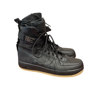 NWOT Nike SF Air Force 1 “Black Gum” Men’s Leather Boot/Sneaker 10.5